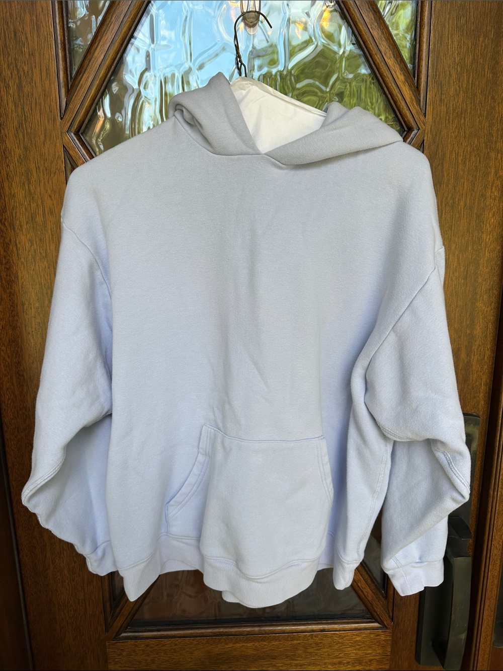 SKIMS Women's Lightweight Hooded Sweatshirt - Soft Light Blue